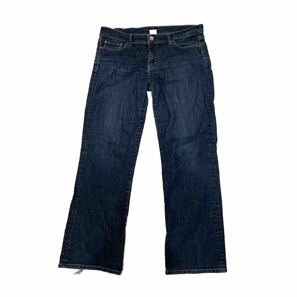 Banana Republic Boot‎ Cut Leg Jeans Women's 30 Low Rise Raw Hem Well Worn Denim